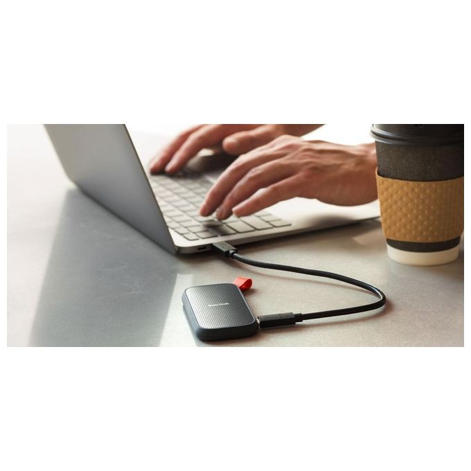 SanDisk SDSSDE30-480G-G25 SSD Portatile Esterno 480 GB USB Type-C 3.2 Gen 1 Velocita' Lettura 520 MB-s colore Blu