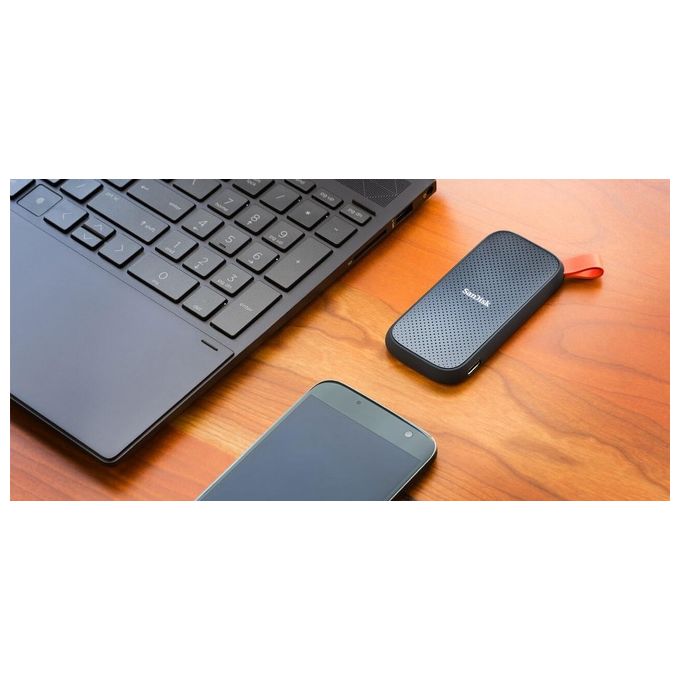 SanDisk SDSSDE30-480G-G25 SSD Portatile Esterno 480 GB USB Type-C 3.2 Gen 1 Velocita' Lettura 520 MB-s colore Blu