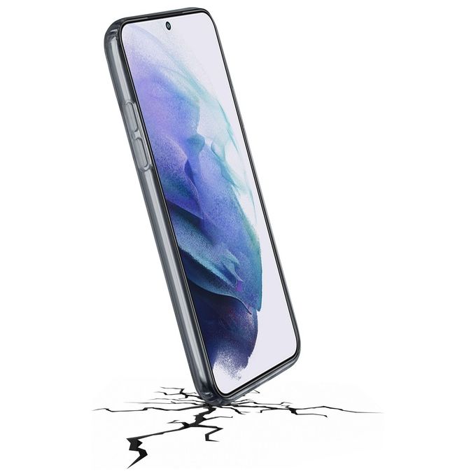 Cellular Line Cover Clear Strong per Galaxy S22+ Custodia rigida con bordi in gomma con tecnologia antibatterica integrata