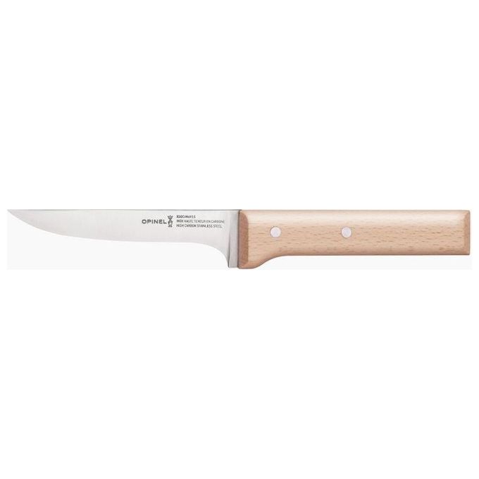OPINEL 1822 Paralle'le Coltello da Disosso per Carne e Pollame Lama 13 cm in Acciaio Inox X50CrMoV15 Manico in Legno di Faggio colore Marrone