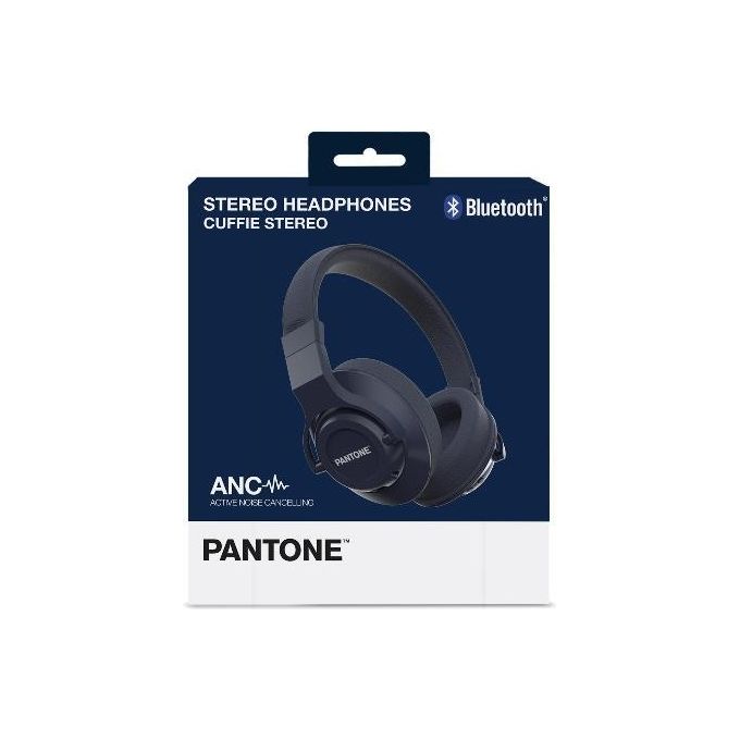 Pantone Cuffia a Padiglione Bluetooth Anc Navy1