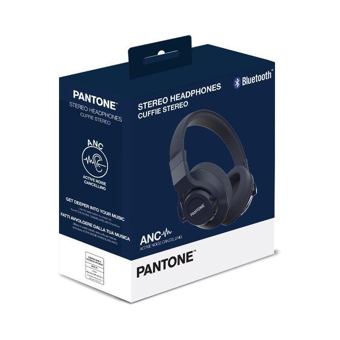 Pantone Cuffia a Padiglione Bluetooth Anc Navy1