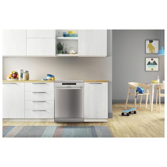 Indesit IN2FFC14BN6X Lavastoviglie Libera installazione 14 coperti Classe C 44 dB PushandGo (85x60x59 cm) colore Inox