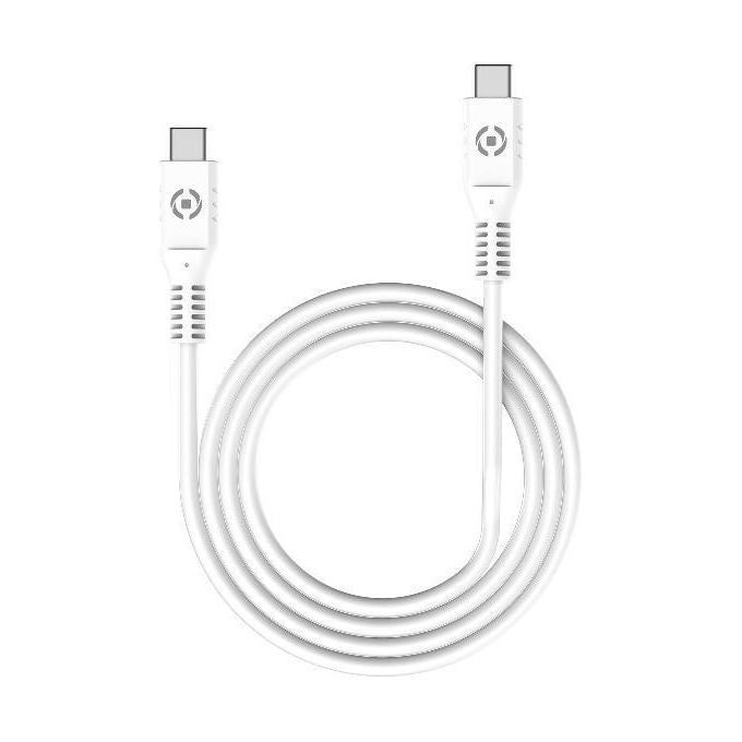 Celly Cavo Usb-C Usb-C PD 60W Bianco