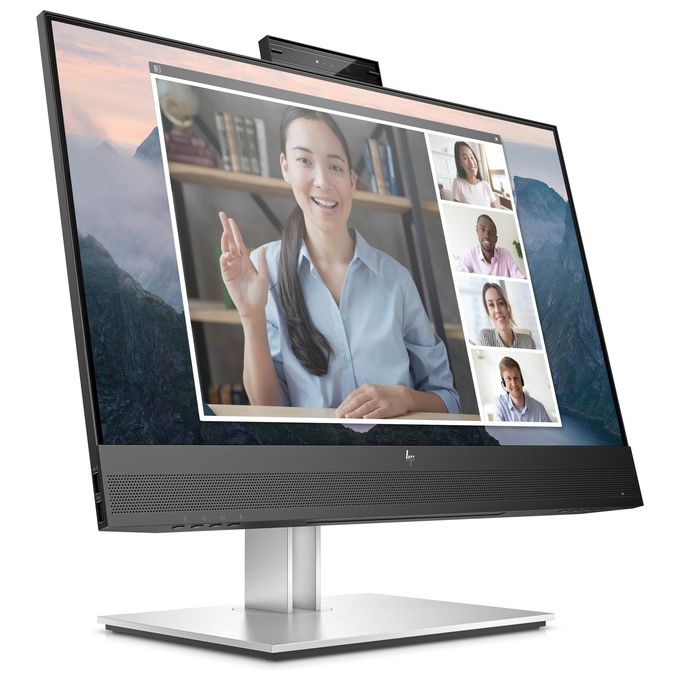 HP 169L0AA E24mv G4 Monitor PC 23.8'' Full HD IPS Webcam 5 MP Microfono Altoparlanti USB Hub HDMI DisplayPort colore Nero