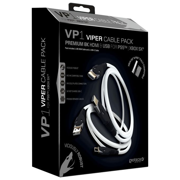 Gioteck Cavo Premium Viper Gold Plated