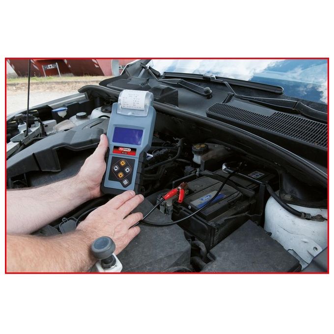 KS Tools 550.1646 Tester per Batteria Digitale con Stampante Integrata 12 V Intervallo 1.5-17 V CCA 50-1400 A colore Nero Blu