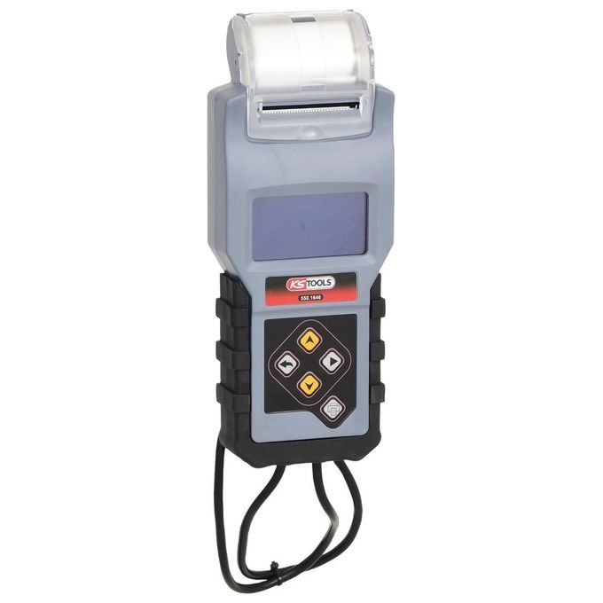 KS Tools 550.1646 Tester per Batteria Digitale con Stampante Integrata 12 V Intervallo 1.5-17 V CCA 50-1400 A colore Nero Blu