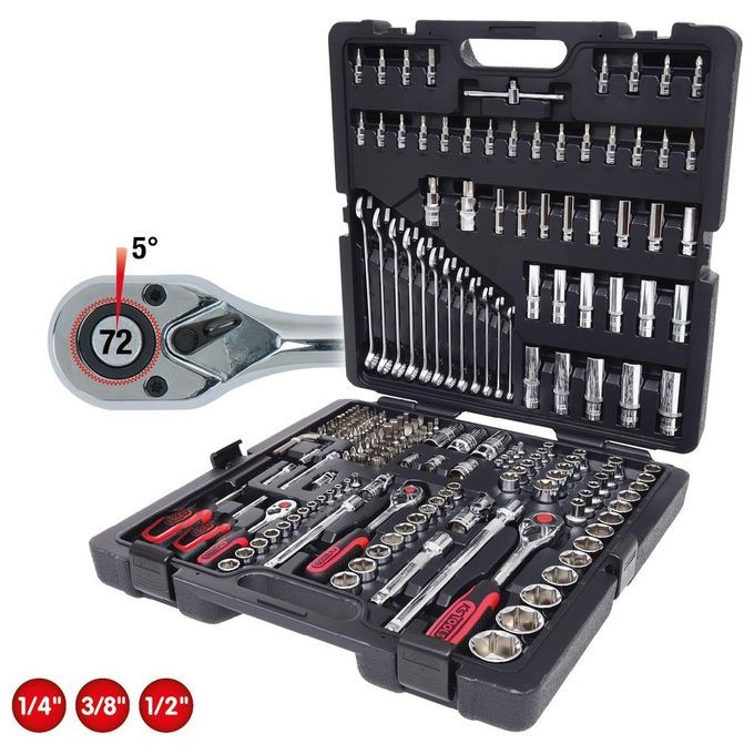 KS Tools 1-4 3-8 1-2 216 CHROME Plus Set Chiavi a Bussola