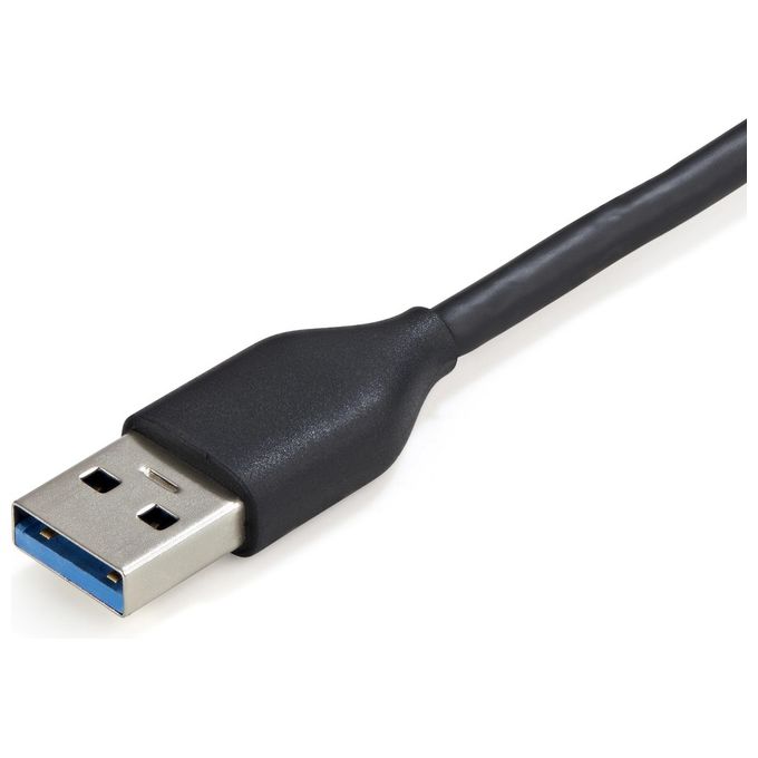 StarTech.com HB30AM4AB Hub di Interfaccia Usb 3.2 Gen 1 3.1 Gen 1 Type-A 5000Mbit-s Nero-Grigio
