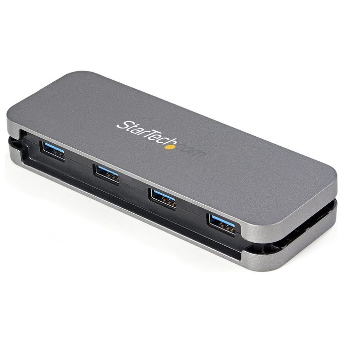 StarTech.com HB30AM4AB Hub di Interfaccia Usb 3.2 Gen 1 3.1 Gen 1 Type-A 5000Mbit-s Nero-Grigio