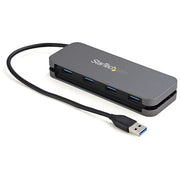 StarTech.com HB30AM4AB Hub di Interfaccia Usb 3.2 Gen 1 3.1 Gen 1 Type-A 5000Mbit-s Nero-Grigio