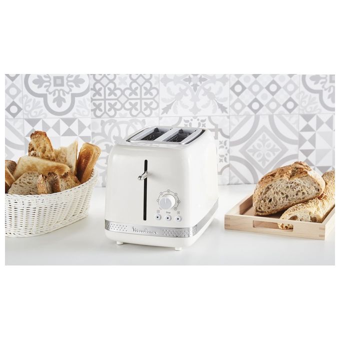 Moulinex LT300AK Soleil Tostapane 2 Fette 7 Livelli di Doratura 850W Scongelamento Riscaldamento colore Avorio