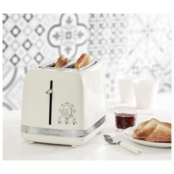 Moulinex LT300AK Soleil Tostapane 2 Fette 7 Livelli di Doratura 850W Scongelamento Riscaldamento colore Avorio