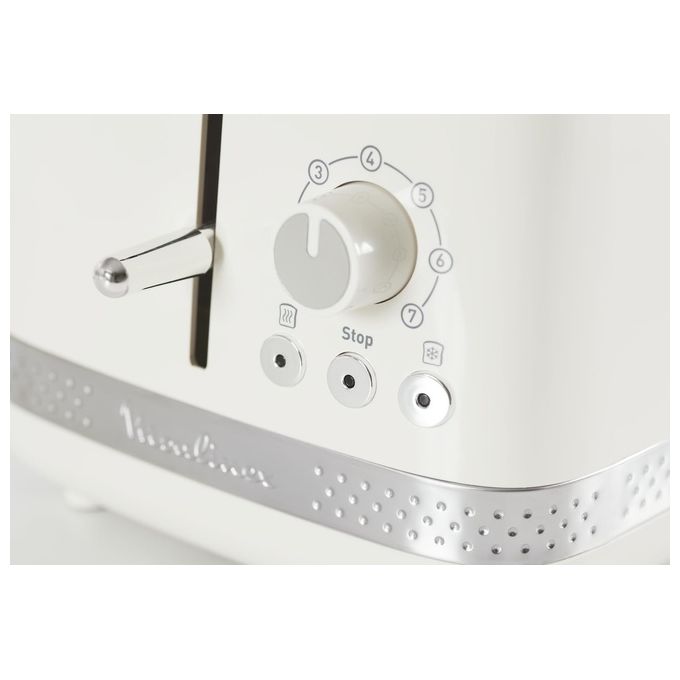 Moulinex LT300AK Soleil Tostapane 2 Fette 7 Livelli di Doratura 850W Scongelamento Riscaldamento colore Avorio