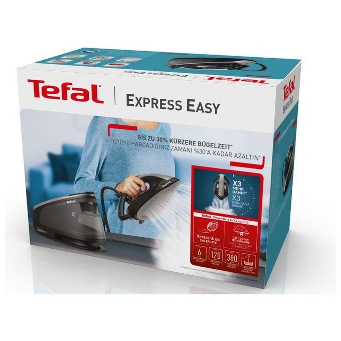 Tefal SV6140E0 Express Easy Ferro da Stiro a Caldaia 2200 W 1,7 L 6 bar Vapore Continuo 380 g-min colore Nero Grigio