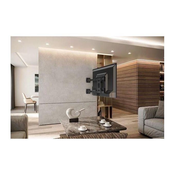 Meliconi 480872 Flag TV Supporto a Bandiera per TV 49'' 82'' Rotazione 90° VESA 200 300 400 600 Portata 70 Kg colore Nero