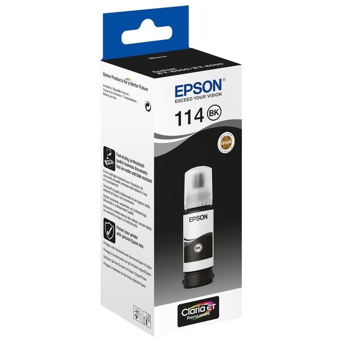 Epson 114 Ecotank Pigment Black Ink Bottle Cartuccia