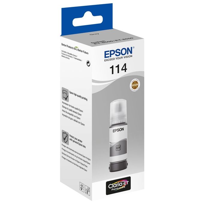 Epson 114 Ecotank Grey Ink Bottle Cartuccia d'Inchiostro