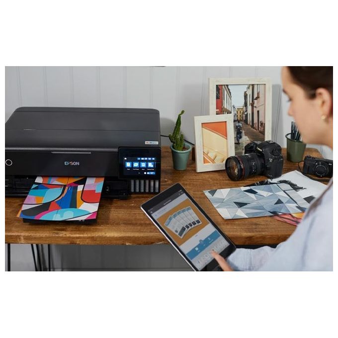 Epson C11CJ21401 EcoTank ET-8550 Stampante Multifunzione Inkjet A3+ 6 colori 5760x1440 DPI Wi-Fi Ethernet Touchscreen colore Nero