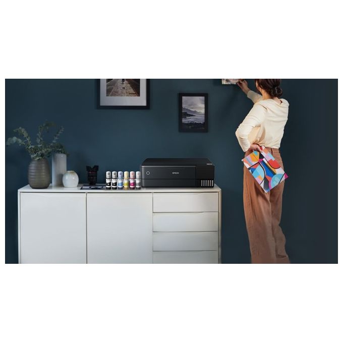 Epson C11CJ21401 EcoTank ET-8550 Stampante Multifunzione Inkjet A3+ 6 colori 5760x1440 DPI Wi-Fi Ethernet Touchscreen colore Nero