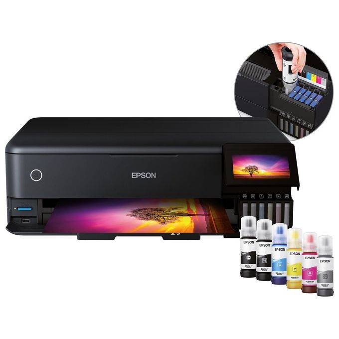 Epson C11CJ21401 EcoTank ET-8550 Stampante Multifunzione Inkjet A3+ 6 colori 5760x1440 DPI Wi-Fi Ethernet Touchscreen colore Nero