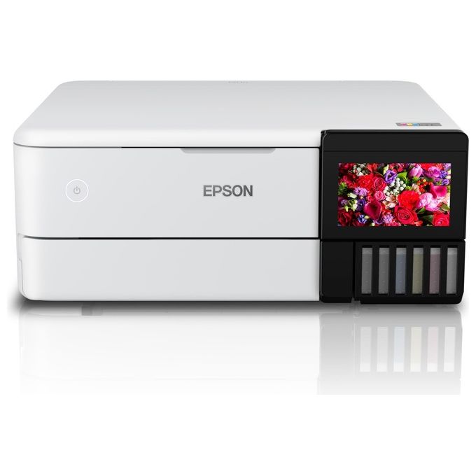 Epson C11CJ20401 EcoTank ET-8500 stampante fotografica multifunzione a serbatoio 6 colori Wi-Fi Direct Ethernet touchscreen 10,9 cm stampa fronte retro automatica colore Bianco