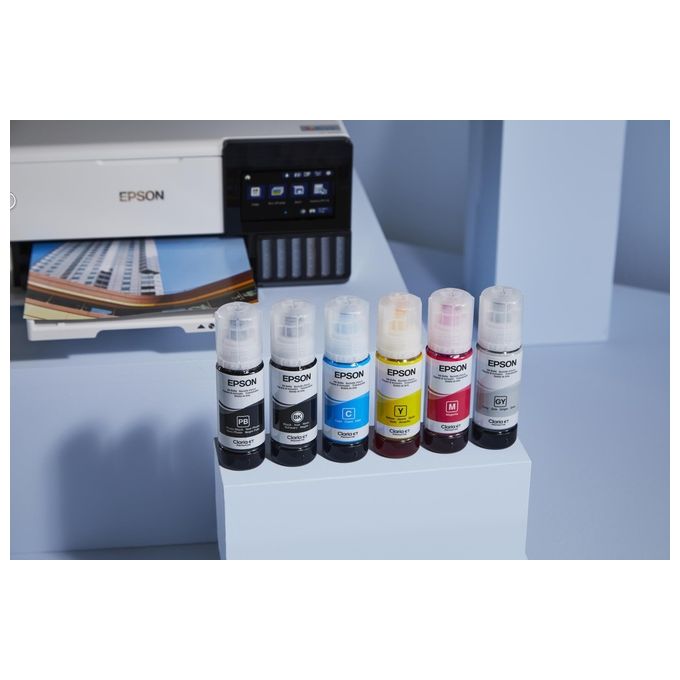 Epson C11CJ20401 EcoTank ET-8500 stampante fotografica multifunzione a serbatoio 6 colori Wi-Fi Direct Ethernet touchscreen 10,9 cm stampa fronte retro automatica colore Bianco