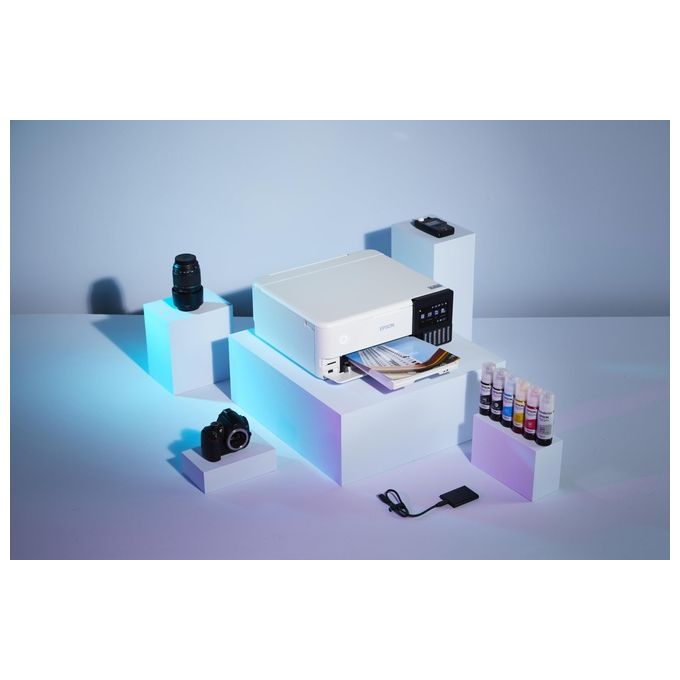 Epson C11CJ20401 EcoTank ET-8500 stampante fotografica multifunzione a serbatoio 6 colori Wi-Fi Direct Ethernet touchscreen 10,9 cm stampa fronte retro automatica colore Bianco