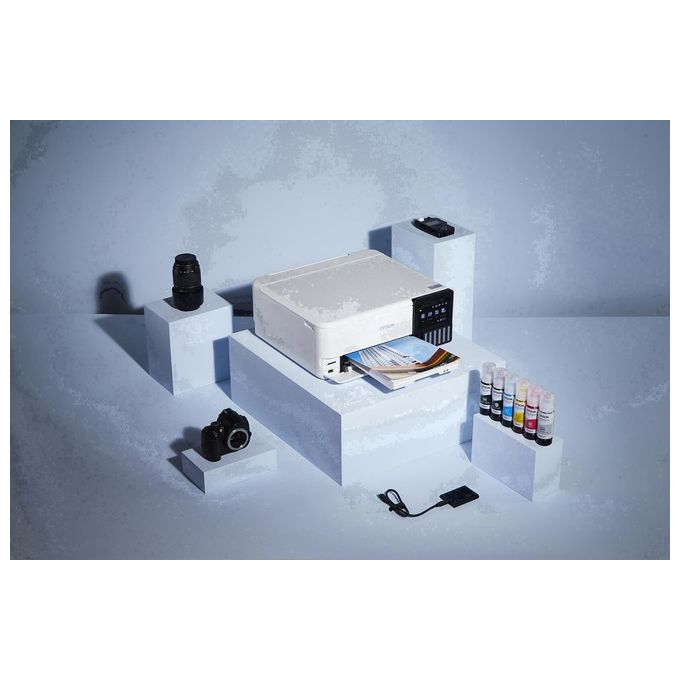 Epson C11CJ20401 EcoTank ET-8500 stampante fotografica multifunzione a serbatoio 6 colori Wi-Fi Direct Ethernet touchscreen 10,9 cm stampa fronte retro automatica colore Bianco