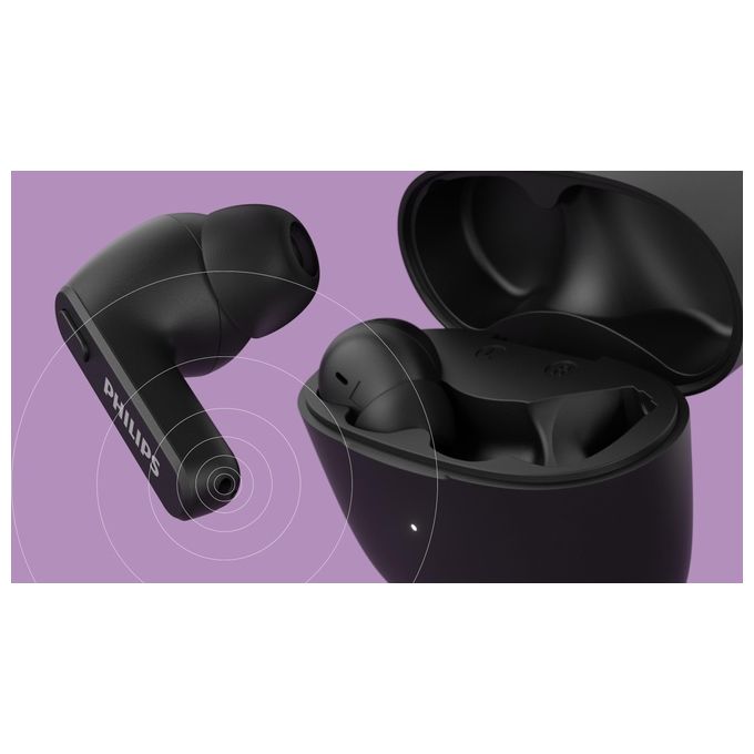 Philips TAT2206BK00 Serie 2000 Auricolari True Wireless In-ear Bluetooth 5.0 IPX4 Autonomia 18h colore Nero
