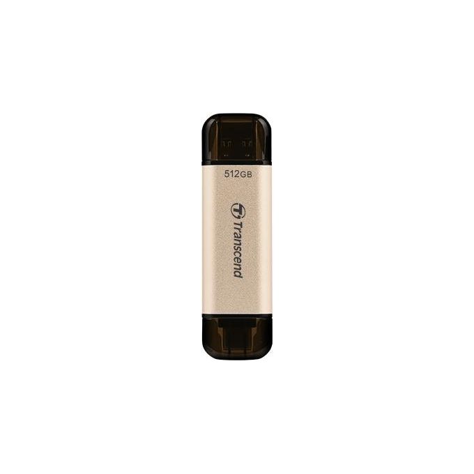 Transcend TS512GJF930C JetFlash 930C Chiavetta USB 512 GB USB Type-A Type-C 3.2 Gen 1 420 MB-s colore Oro