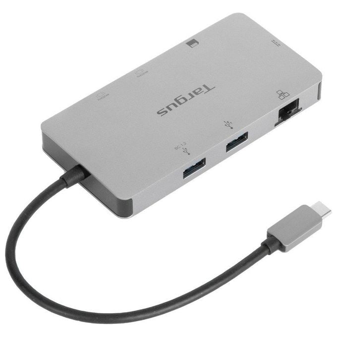 Targus DOCK423EU Docking Station USB-C Doppio HDMI 4K 60Hz PD Pass-Thru 100W Gigabit Ethernet colore Grigio