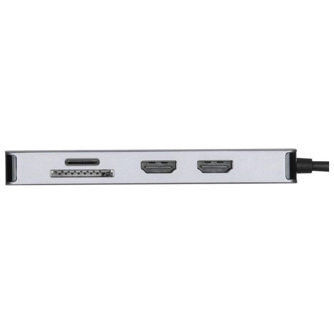 Targus DOCK423EU Docking Station USB-C Doppio HDMI 4K 60Hz PD Pass-Thru 100W Gigabit Ethernet colore Grigio