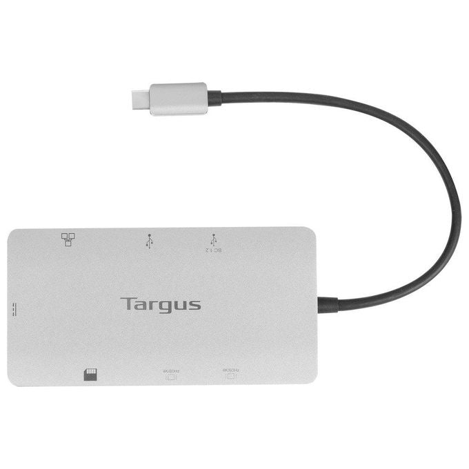 Targus DOCK423EU Docking Station USB-C Doppio HDMI 4K 60Hz PD Pass-Thru 100W Gigabit Ethernet colore Grigio