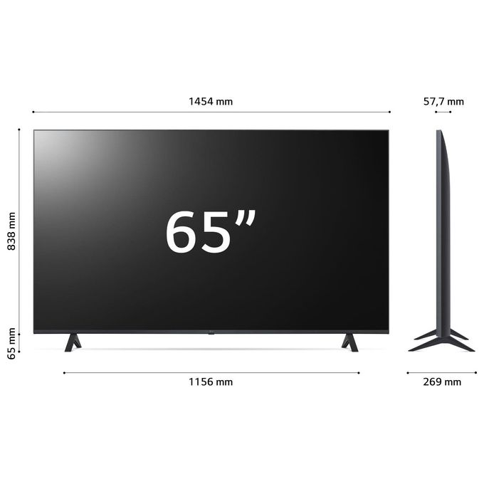 LG 65UR78006LK Serie UR78 TV LED 65'' 4K Ultra HD α5 Gen6 webOS 23 3 HDMI HDR10 Smart TV colore Nero