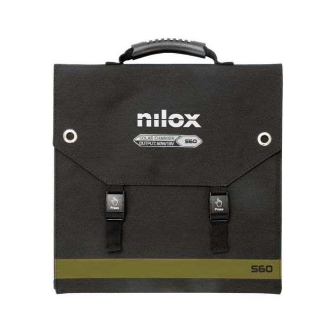 Nilox NXSP60WV1 Pannello Solare 60 W Silicone Monocristallino Tecnologia EFTE Uscite USB-A USB-C DC Anderson colore Nero