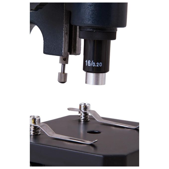 Levenhuk 25648 Microscopio ottico monoculare 200x con oculare H12.5x e illuminazione a specchio colore Nero