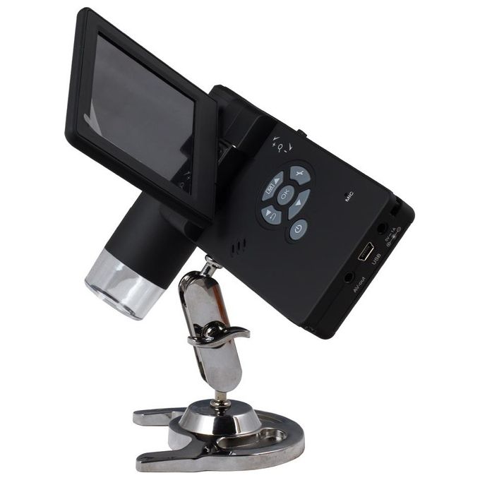 Levenhuk 61023 DTX 500 Microscopio digitale portatile con display LCD 3 pollici fotocamera 5 MP ingrandimento 20x 500x colore Nero