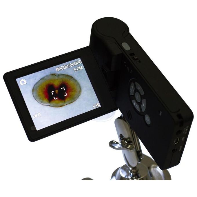 Levenhuk 61023 DTX 500 Microscopio digitale portatile con display LCD 3 pollici fotocamera 5 MP ingrandimento 20x 500x colore Nero