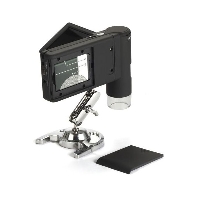 Levenhuk 61023 DTX 500 Microscopio digitale portatile con display LCD 3 pollici fotocamera 5 MP ingrandimento 20x 500x colore Nero