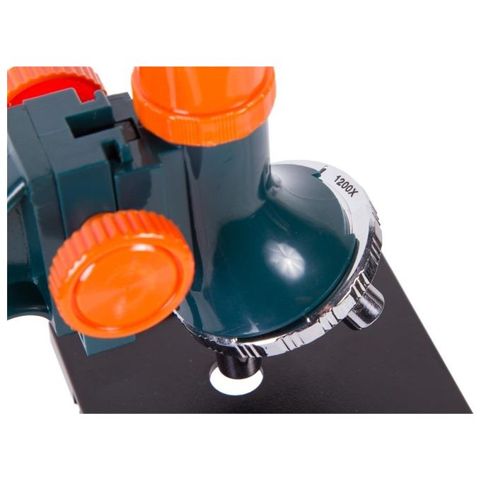 Levenhuk 69741 LabZZ M3 Microscopio da proiezione Ingrandimento 300x 1200x con Adattatore per Fotocamera colore Arancione