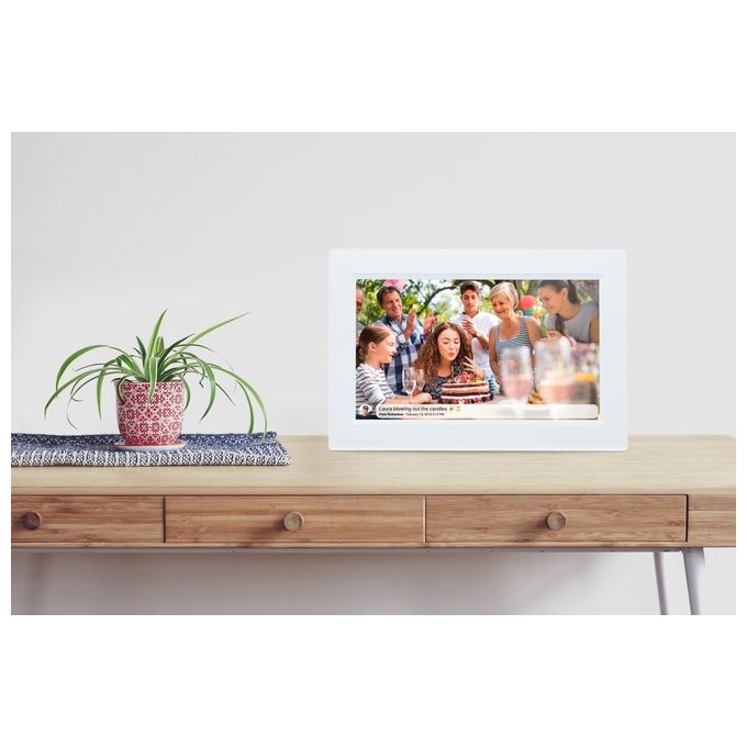 Denver 119101040280 PFF-1015W Cornice Digitale 10,1'' IPS Touch Wi-Fi 1280x800 16 GB Memoria Interna Slot microSD colore Bianco