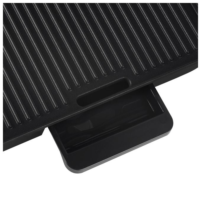 Princess 112425 Panini Grill Pro Griglia Elettrica a Contatto 2000W Piastra Antiaderente Termostato Regolabile 30x27 cm colore Nero