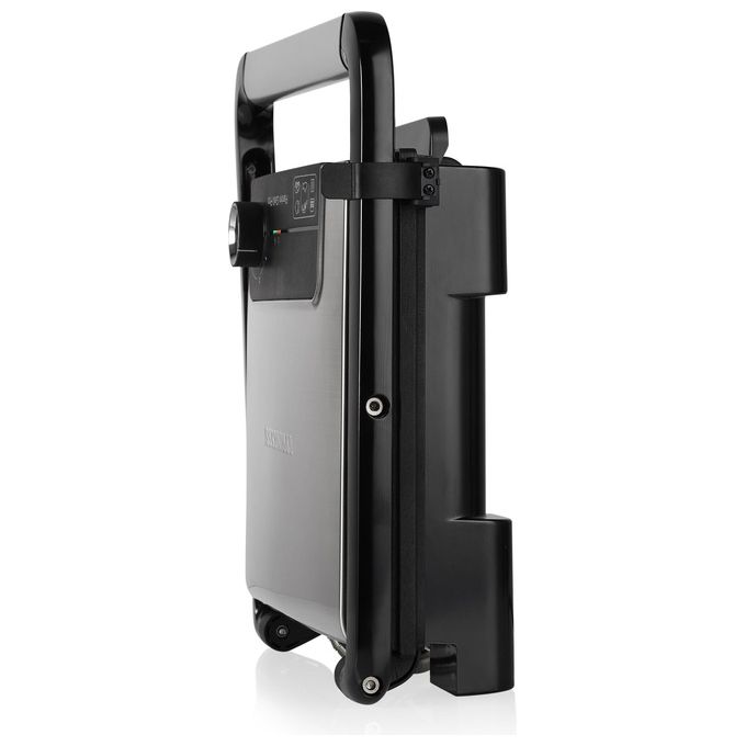 Princess 112425 Panini Grill Pro Griglia Elettrica a Contatto 2000W Piastra Antiaderente Termostato Regolabile 30x27 cm colore Nero