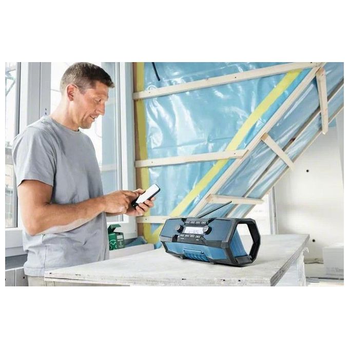 Bosch GPB 18V-2 C Professional Radio da Cantiere Portatile 18V 15W Bluetooth FM AUX IP54 colore Nero