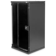 Digitus DN-10-12U-B Armadio a Parete 10'' 12U 312x300 mm Carico Max 30 Kg Porta in Vetro con Serratura colore Nero