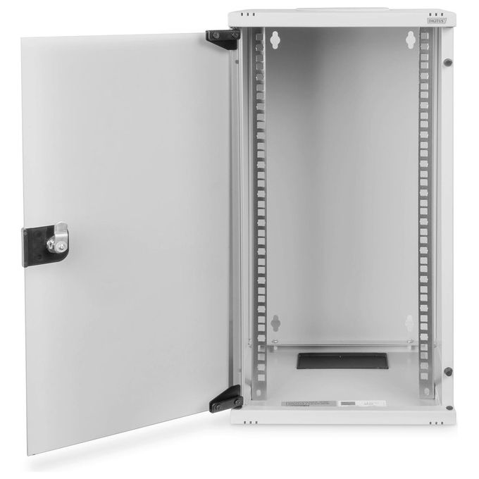 Digitus DN-10-12U Alloggiamento a parete 12U 592x312x300 mm 30 Kg profondita' utile 240 mm con porta in vetro di sicurezza colore Grigio RAL7035
