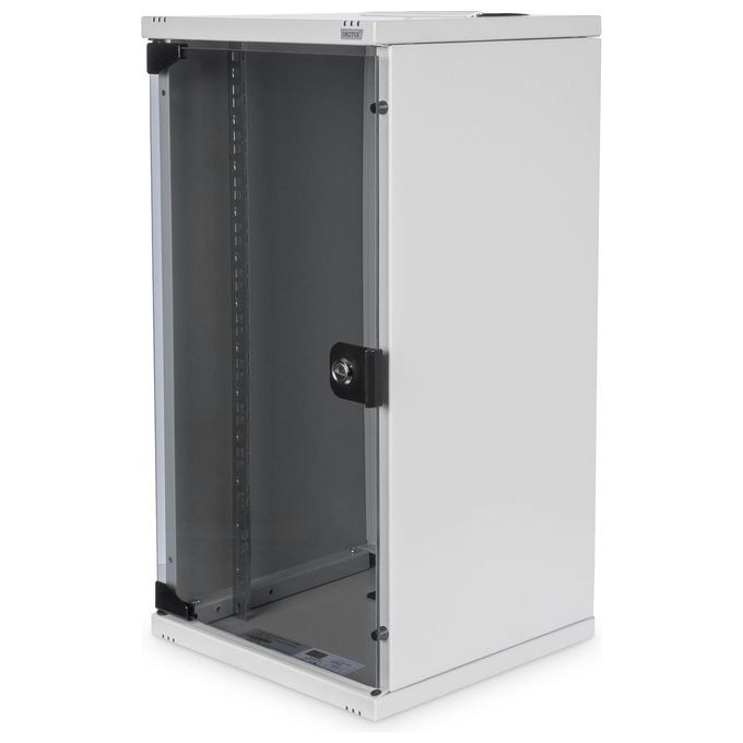 Digitus DN-10-12U Alloggiamento a parete 12U 592x312x300 mm 30 Kg profondita' utile 240 mm con porta in vetro di sicurezza colore Grigio RAL7035