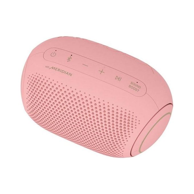 LG XBOOM Go PL2P Cassa Bluetooth Portatile 5.0 Waterproof IPX5 con Audio Meridian e Bassi Potenti Comandi Vocali Sound Boost Usb-C Rosa